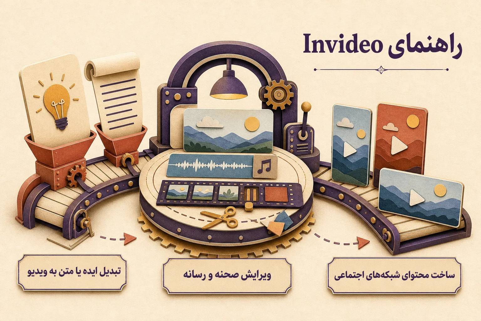 اینفوگرافیک راهنمای انتخاب و استفاده از InVideo Plus