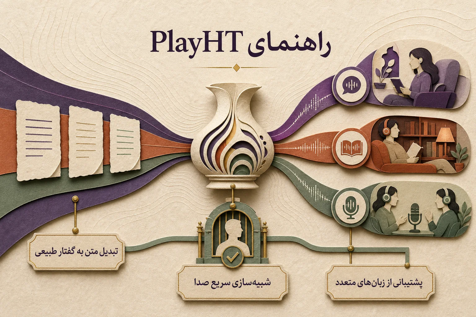 اینفوگرافیک راهنمای انتخاب و استفاده از PlayHT Creator