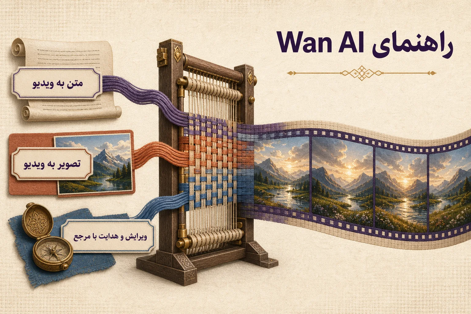 اینفوگرافیک راهنمای انتخاب و استفاده از Wan AI Pro